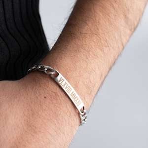 Gepersonaliseerde armband voor koppels, cadeau voor vriend, cadeau voor vriendin, cadeau voor koppels, gepersonaliseerde geschenken, paar Memorial armbanden afbeelding 8