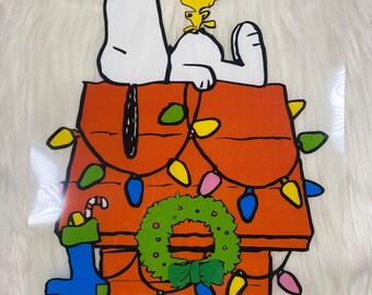 Snoopy Decorating His House christmas UV DTF Heat Transfer - Etsy UK