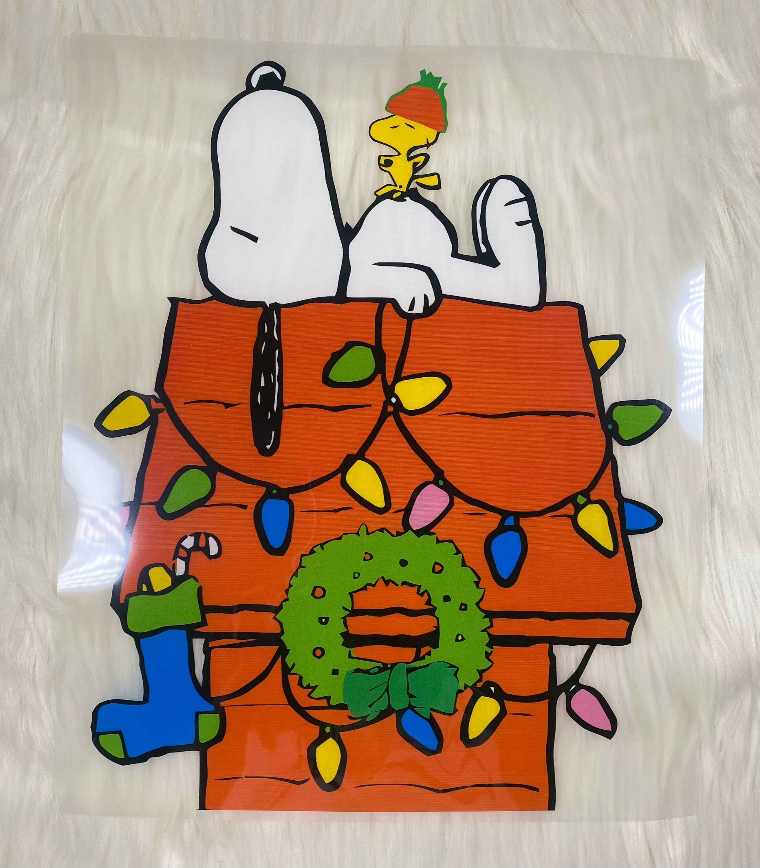 Snoopy Laying Out on His House christmas UV DTF Heat Transfer - Etsy Ireland