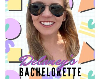 90s Bachelorette | Bachelorette Party Tattoos | Custom Temporary Tattoos | Bachelorette Decor | Groom's Face Tattoo