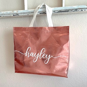 Name Tote Bag | Tote Bag | Personalized Tote Bag | Personalized Tote | Rose Gold Tote Bag | Rose Gold Personalized Bag