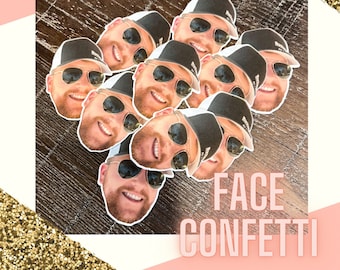 Groom's Face Confetti | Face Confetti | Bachelorette Party Confetti | Bachelorette Party Decor