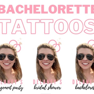 Bachelorette Party Tattoos | Custom Temporary Tattoos | Bachelorette Tattoos | Venmo Tattoos | Bachelorette Decor | Groom&#39;s Face Tattoo