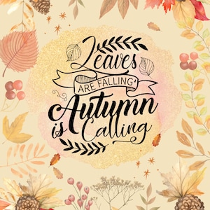 Happy Planner Organizer Cover/Divider - Autumn Fall Leaves