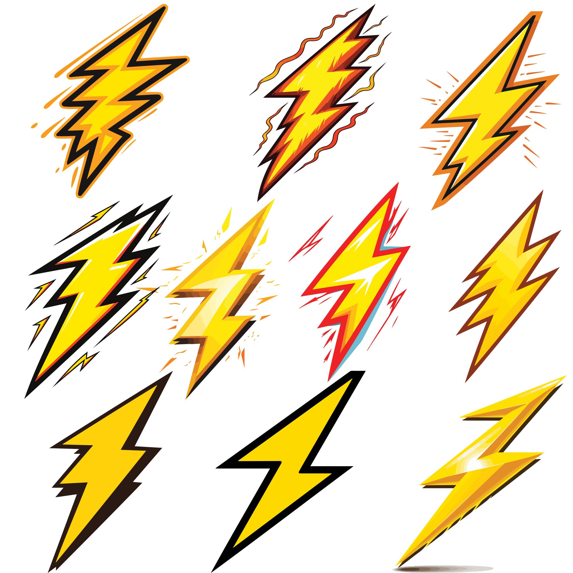 Lightning Bolt SVG Bundle Lightning Bolt SVG SVG Files for - Etsy