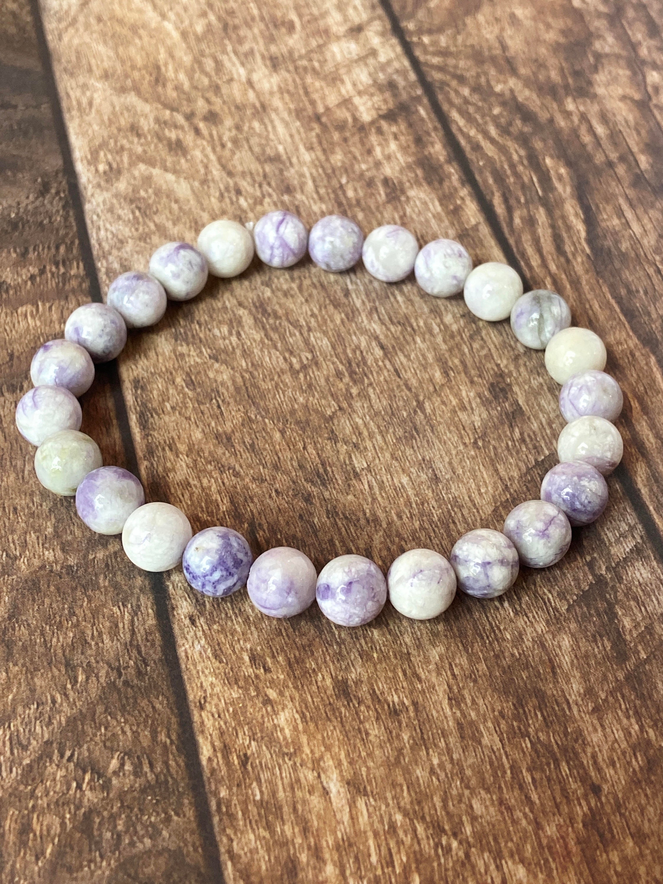 Tiffany Stone Gemstone Bracelet Bracelets for women Beaded stretch bracelet Boho jewelry Self Care Healing bracelet