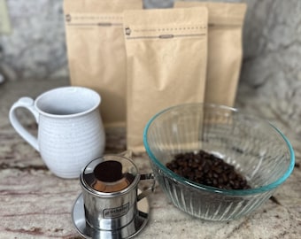 Phin & Roasted Whole Vietnamese Coffee Beans  - 12 oz bag