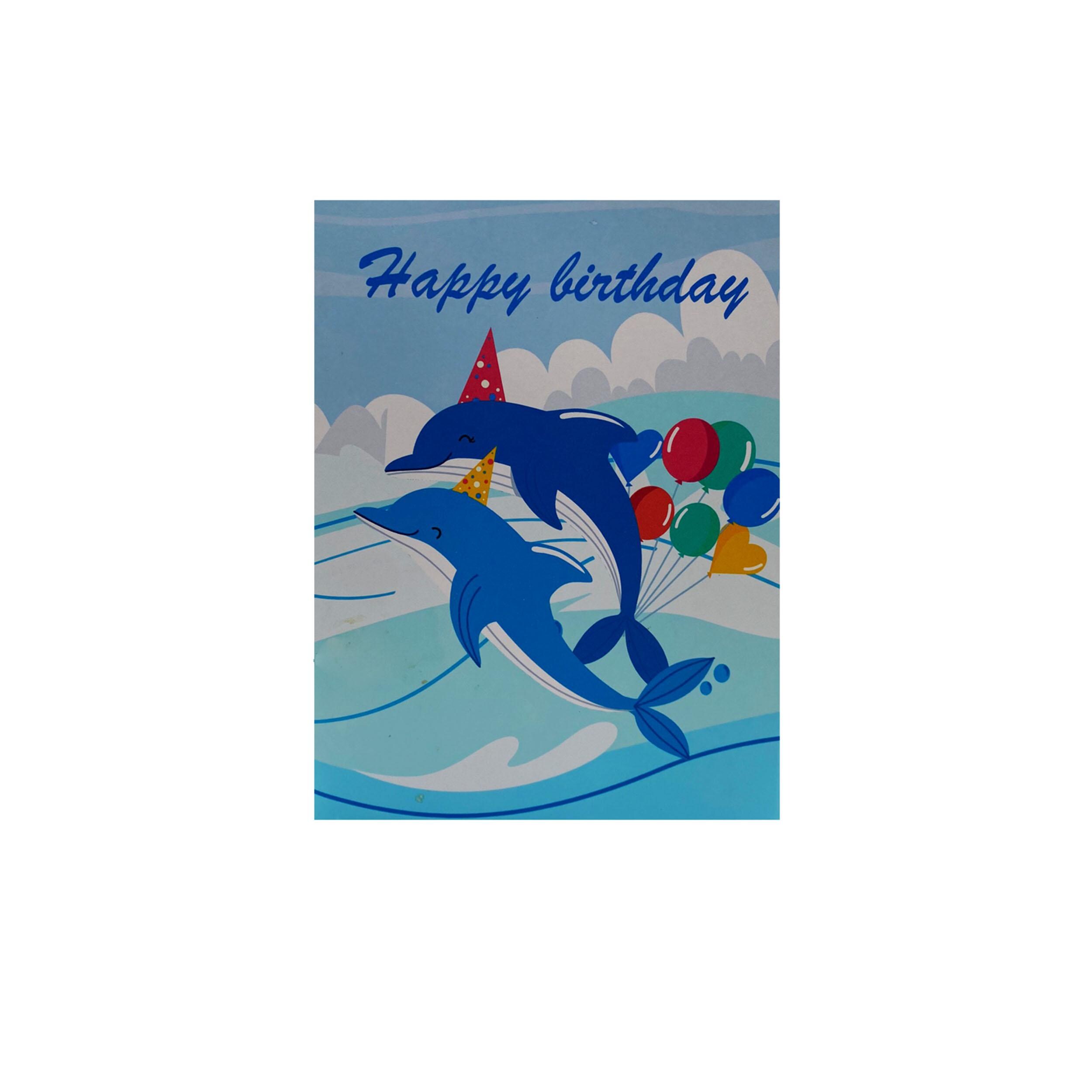 Ocean Theme Card Dolphin Pop-Up Birthday Card - 3D Handmade Ocean Theme ...