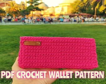 Crochet Wallet Pattern, PDF Easy English - Arabic Tutorial, Hand Woven Purse, Hand Knitted Bag, Wallet For Women