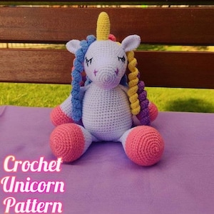 Unicorn Amigurumi Crochet Pattern, PDF Easy English Tutorial Crochet Animal Pattern, Unicorn Plush Toy, Twinkle the Unicorn, Handmade Doll