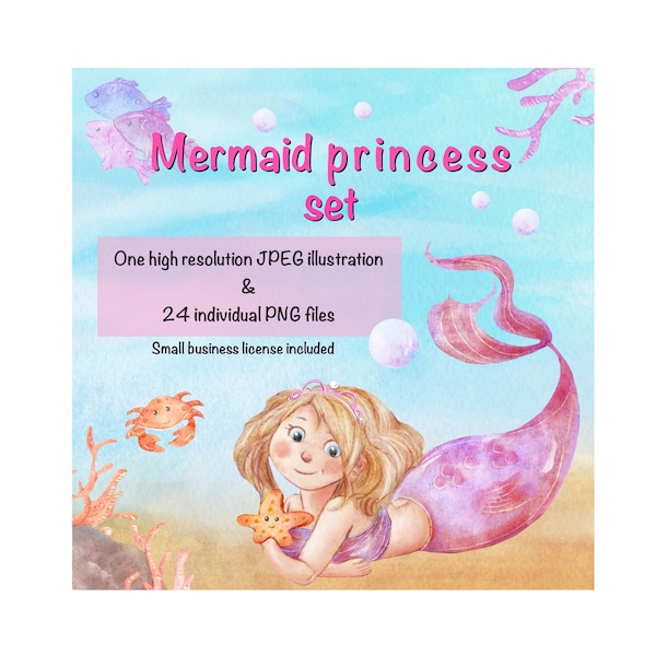 Cute mermaid clipart,cute mermaid art, mermaid png, mermaid clipart, mermaid wall art, mermaid clipart png, mermaid art