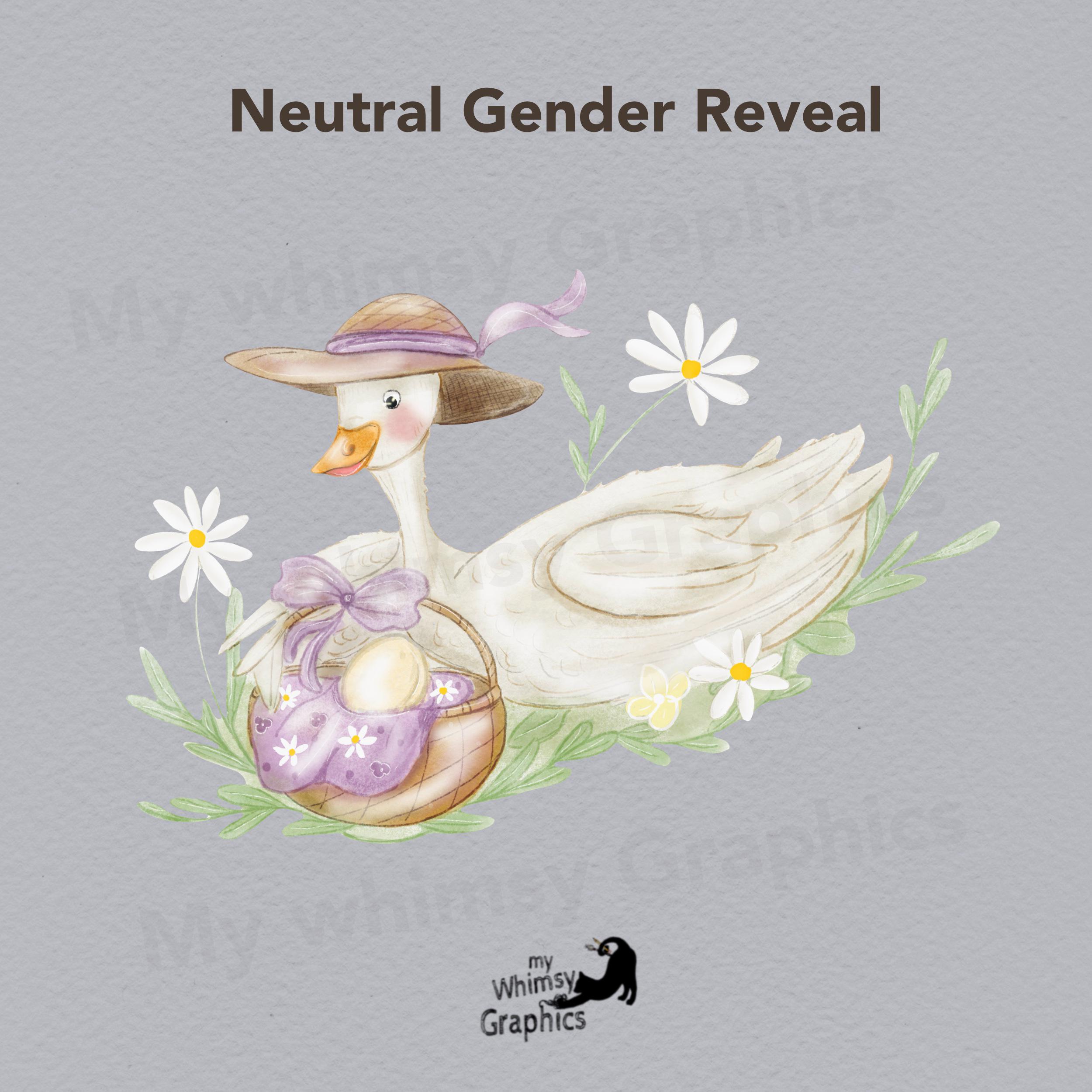 Goose Clipart Watercolor for Baby Shower and Gender Reveal, Mother ...