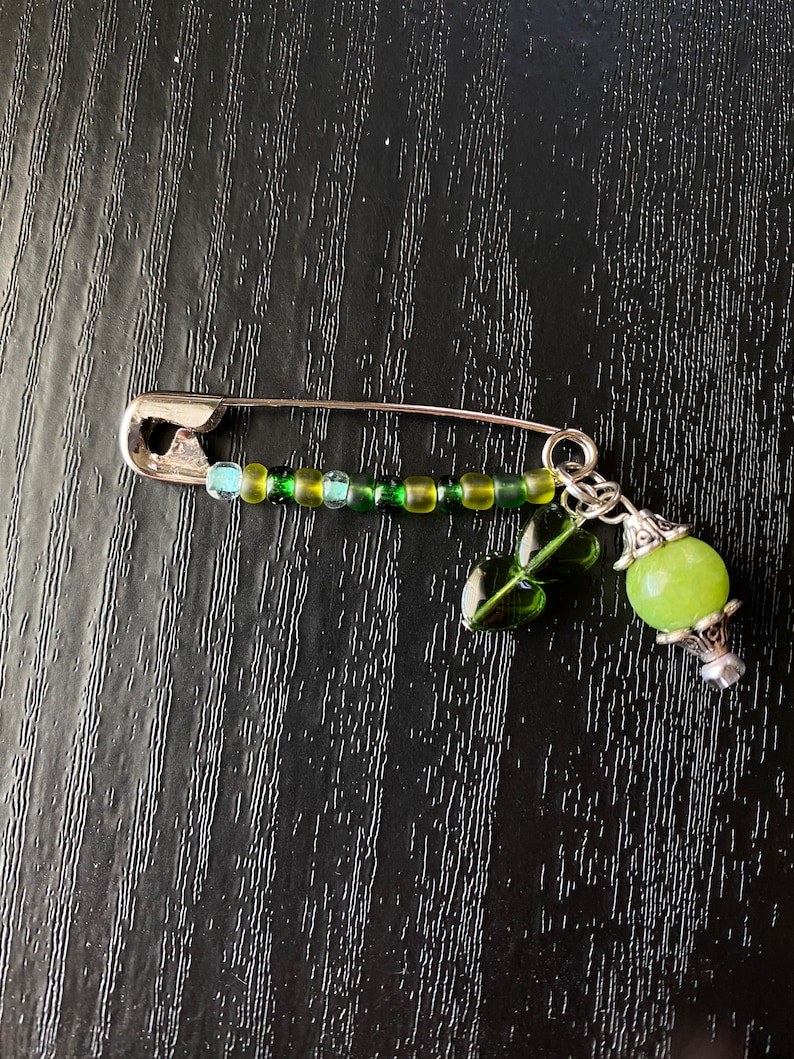 Safety Pin Bag Charms Protection Pins Beaded Charms Etsy