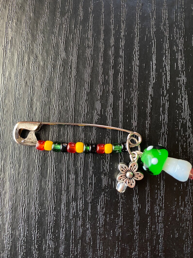 Safety Pin Bag Charms Protection Pins Beaded Charms Etsy
