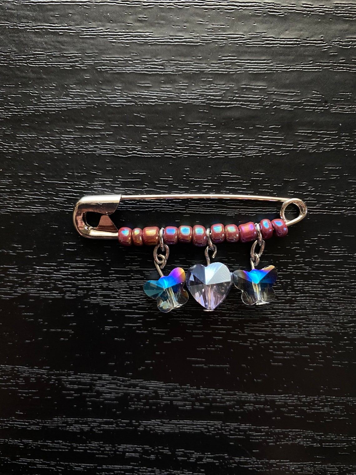 Safety Pin Bag Charms Protection Pins Beaded Charms Etsy