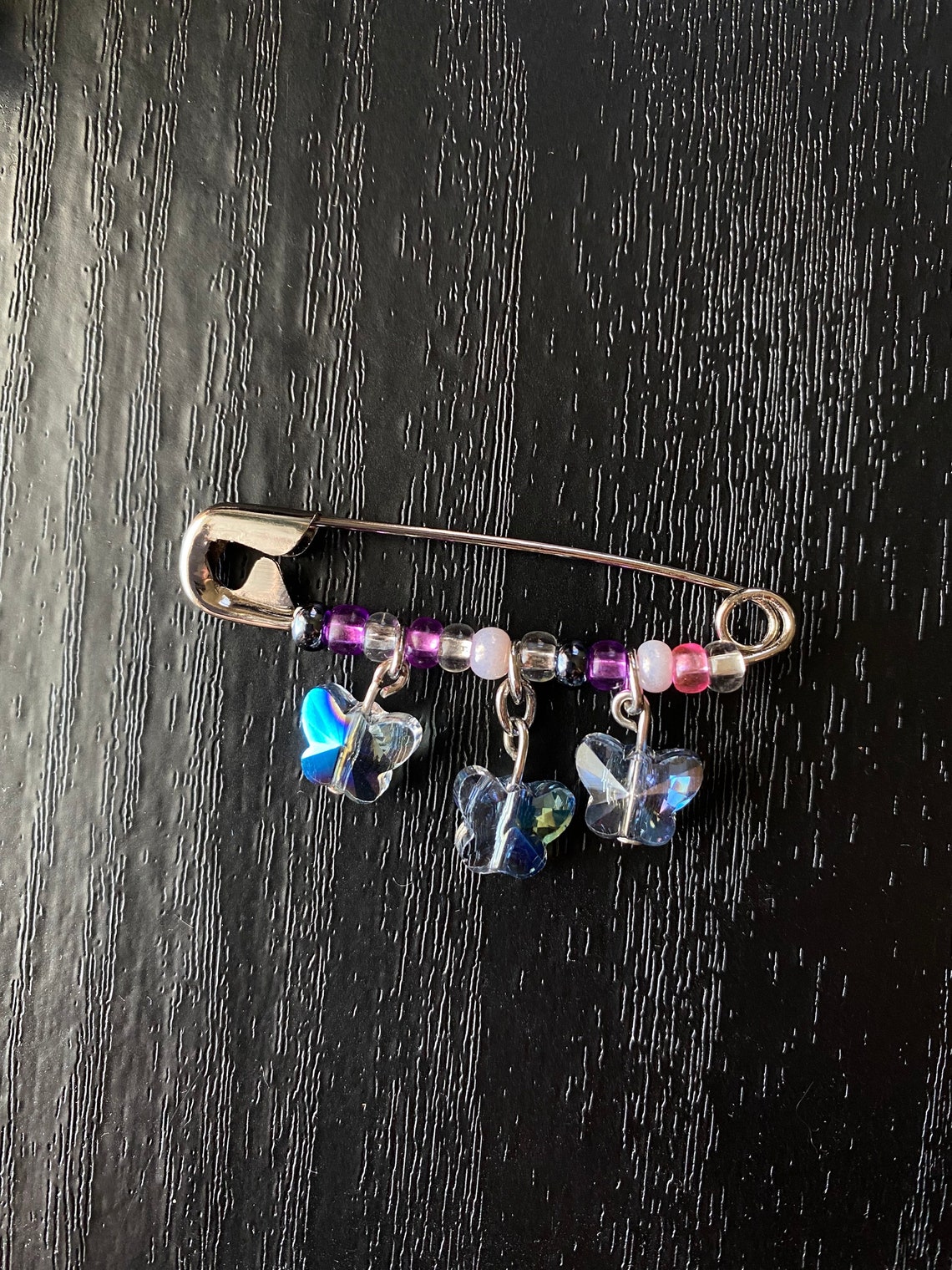 Safety Pin Bag Charms Protection Pins Beaded Charms Etsy