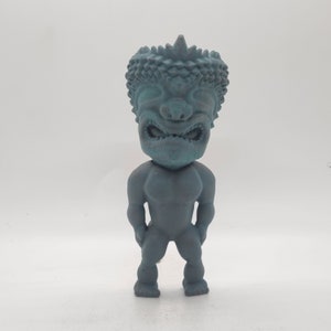 Patina effect Hawaiian God &#39;Ku&#39; statuette, 3d printed resin ornament, Hawaiian gift idea, carved face,Akua sculpture, Polynesian art statue,