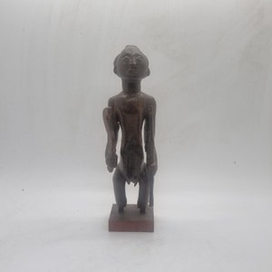 Congolese Warrior Ancestor figure, 3d printed African statue,African gift idea, African tribal art, faux wood carved statue, african man