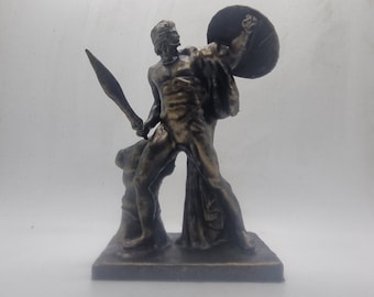 Achiles statuette, Ancient Greek sculpture,Greek male figurine, greek mythology gift idea,bronze statue, gods and Goddesses,greek warrior
