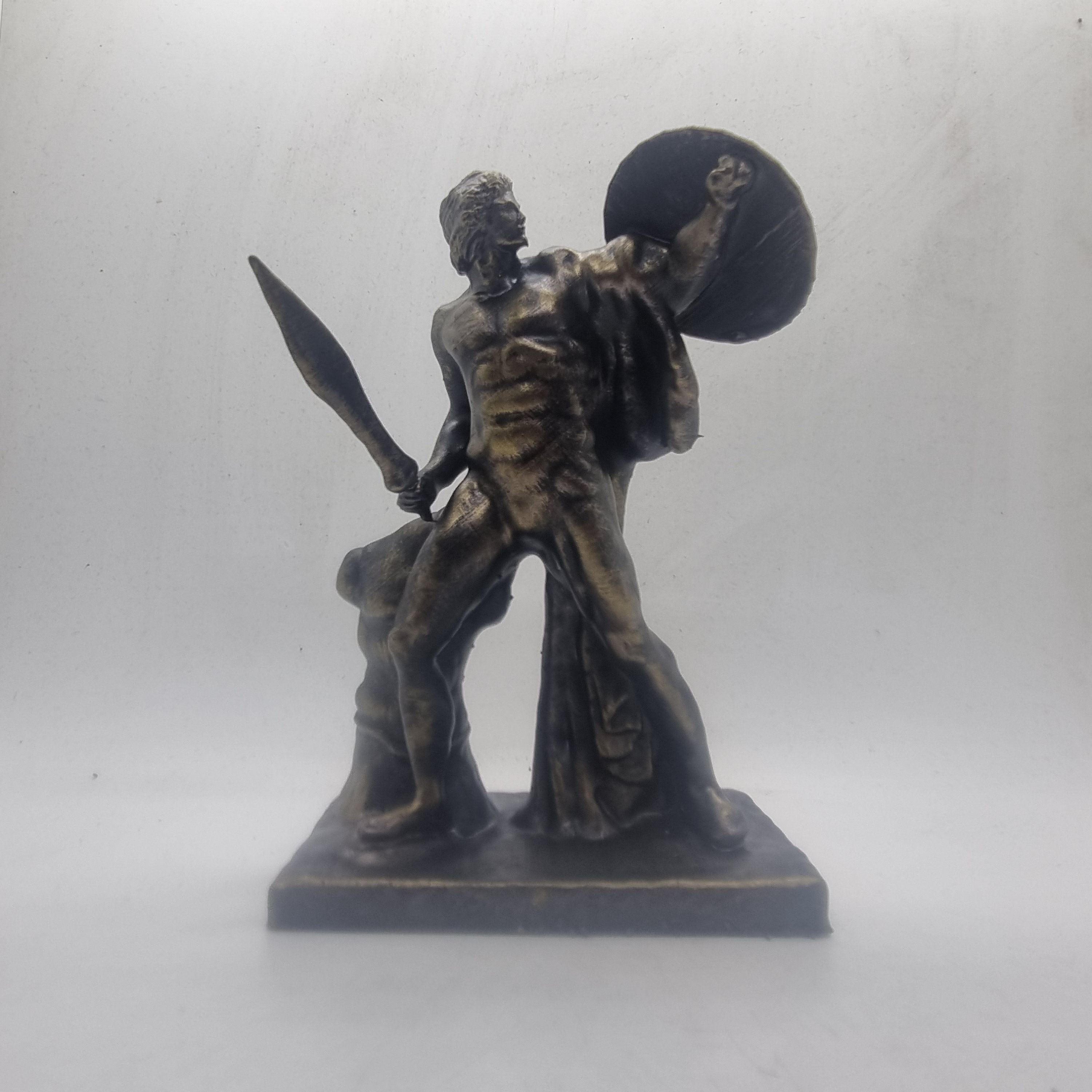 アキレスの小像、古代ギリシャの彫刻、ギリシャの男性の像、ギリシャ