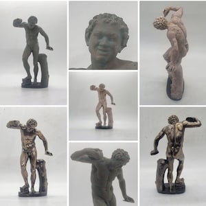 Dancing Satyr statuette, Ancient Greek statue, Roman Faun statue, roman sculpture, greek mythology gift, greek nature spirit, greek figurine