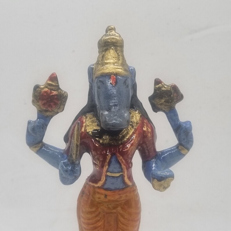 Colour Varaha Figurine,vishnu Third Avatar Statuette, Hindu God Statue ...