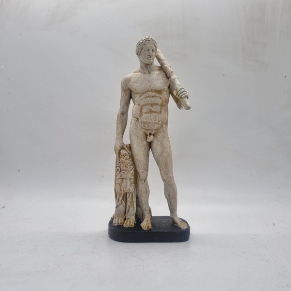 Impression 3D de la statuette Lansdown Hercules, art romain, statue hellénistique, figurine de dieu Demi en marbre, cadeau de la mythologie grecque, dieux et déesses.