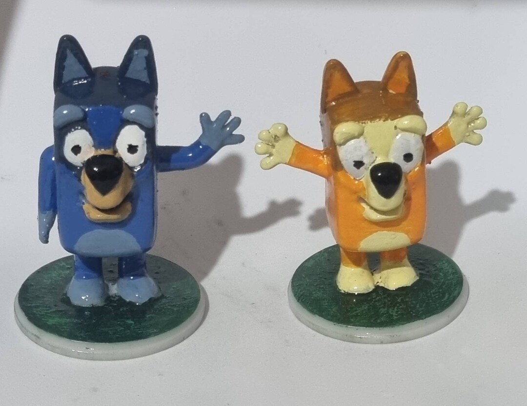 3d Printed Bluey and Bingo Figurinestatuette Statue Etsy Singapore