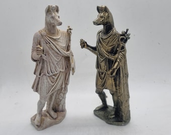 Hermanubis statue, Roman statue, Egyptian god sculpture, hellenistic gift idea, Egyptian dog head figurine, Egyptian mythology, Graeco-Roman