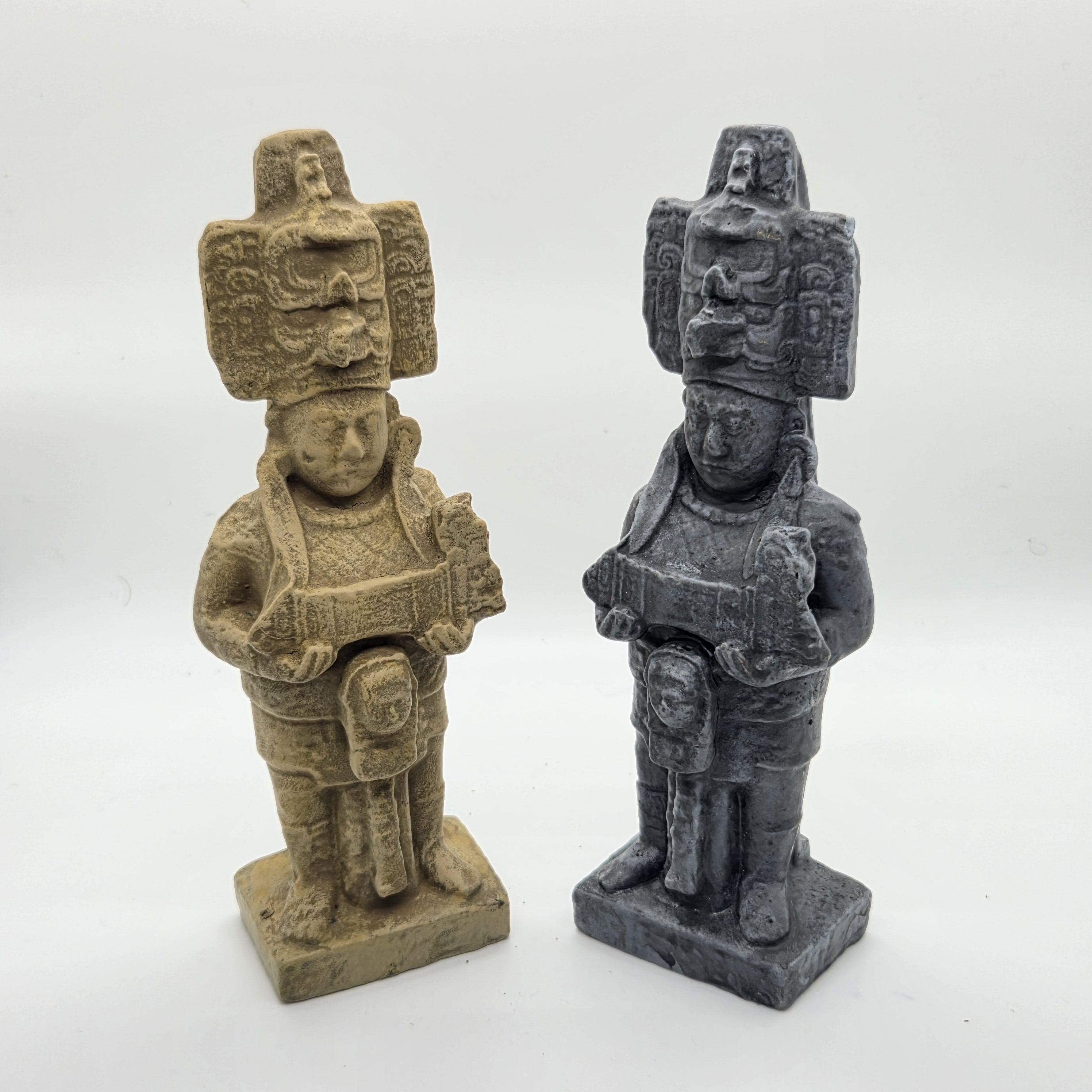 砂岩風のキニッチ・チャパット像、3Dプリントされたメキシコの像、マヤ