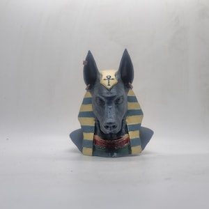 Buste d'Anubis couleur, statue égyptienne imprimée en 3D, sculpture de pharaon d'Egypte, roi africain. Idée cadeau Egypte ancienne, figurine de pharaon égyptien,