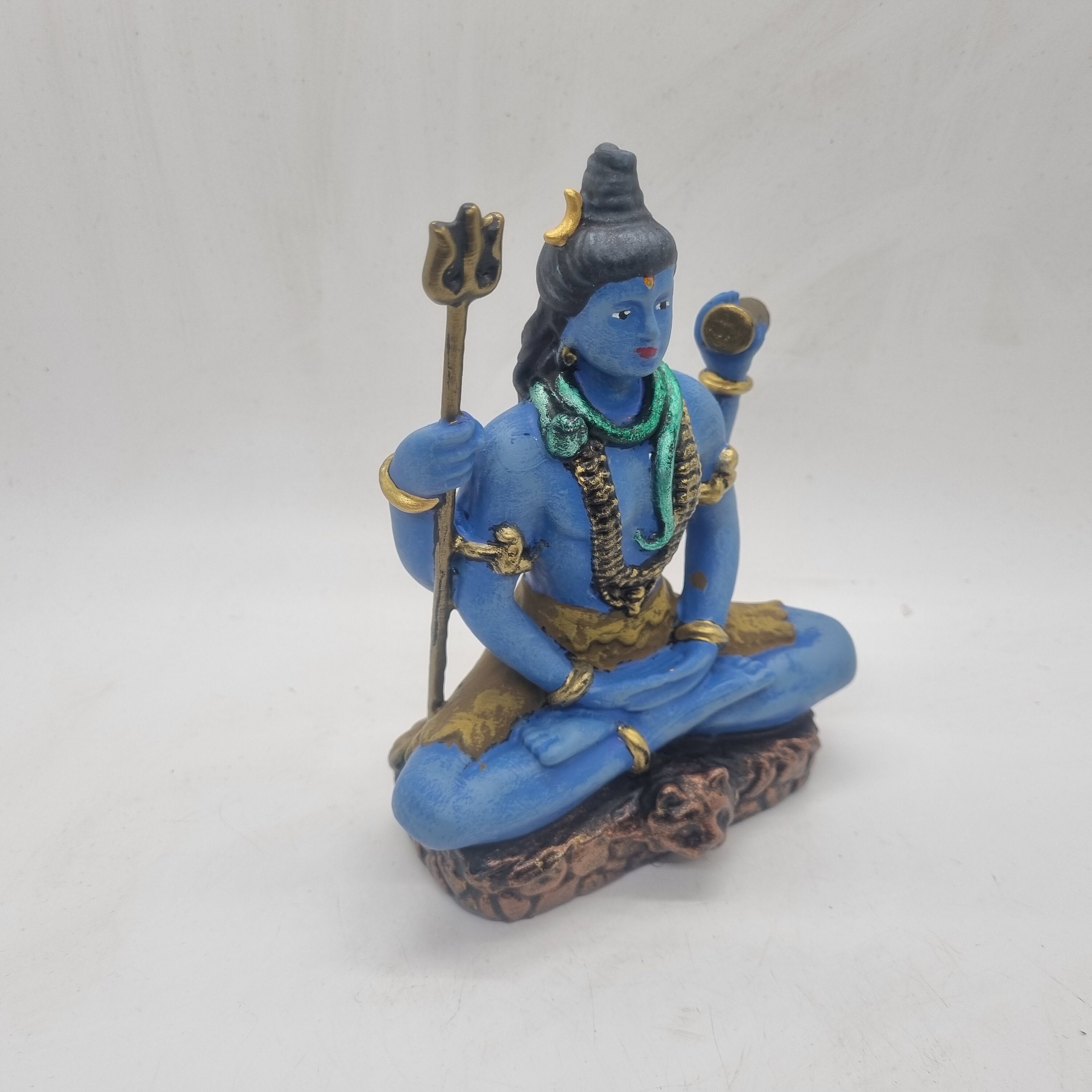 Colour Shiva Statue,3d Printed Mahadeva Statue, Lotus Position