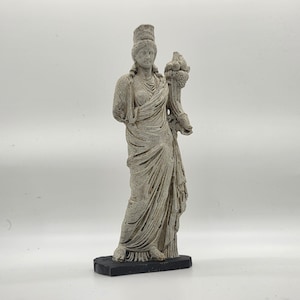 Goddess Tyche statuette,3d printed greek mythology,gods and goddesses, Roman art statue, hellenistic marble sculpture, Fortuna sculpture