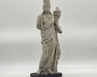 Goddess Tyche statuette,3d printed greek mythology,gods and goddesses, Roman art statue, hellenistic marble sculpture, Fortuna sculpture