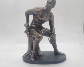 Freed man statuette, 3d printed African statue, african figurine, african history figure, african American gift idea, bronze man sculpture
