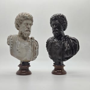 Busto di Marco Aurelio, statuetta d'arte romana stampata in 3D, scultura in marmo ellenistica, stato dell'imperatore romano, statua in finta pietra, personaggio storico