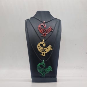 Afrikanischer Sankofa Vogel Anhänger, Akan Stammesschmuck Halskette, Ghana Kente Symbol, Asante Spiritualität Emblem, 3d gedrucktes Harz, Geschenkidee