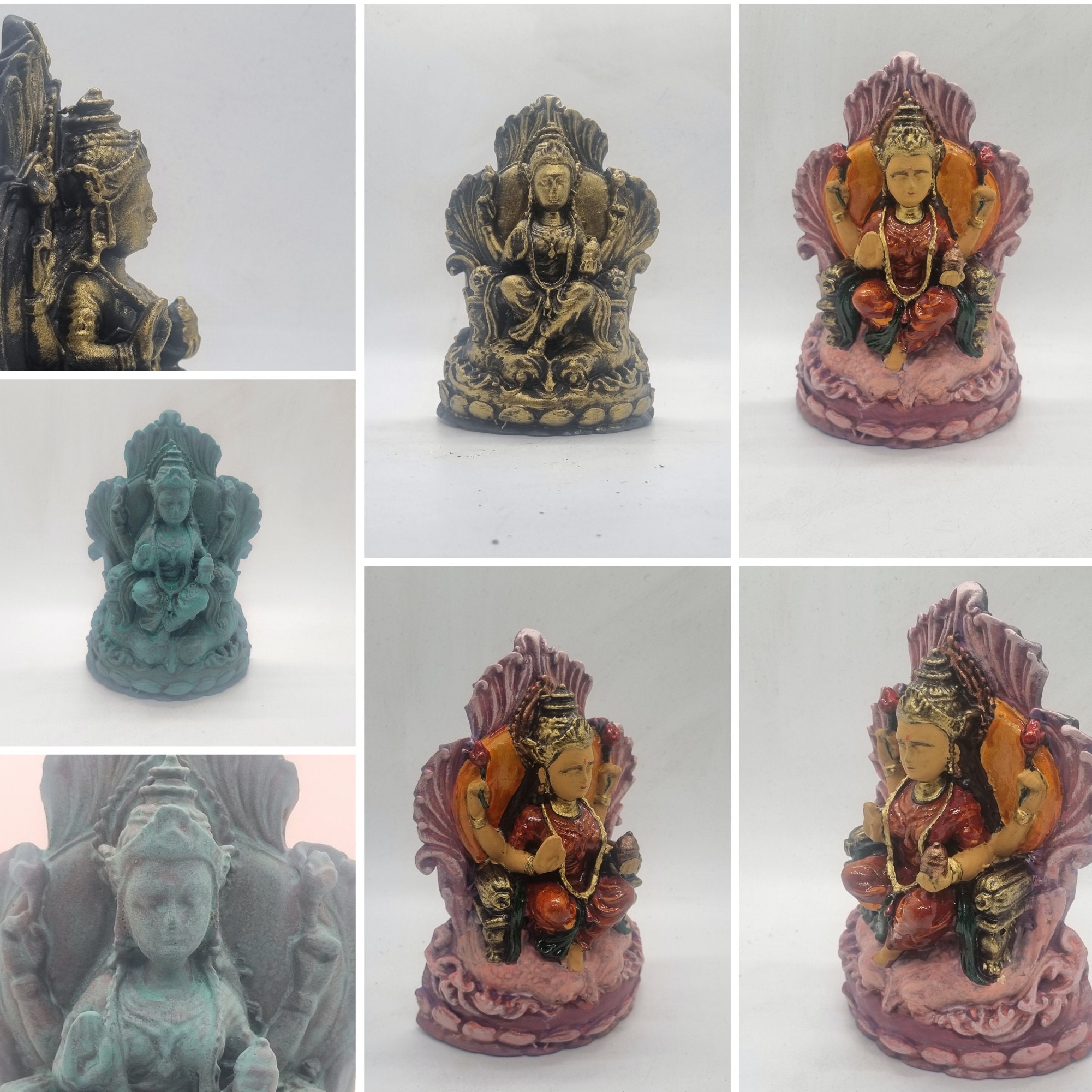 Hindu Goddess Lakshmi Religious Idol Figurine Hindu God Sculpture Statue