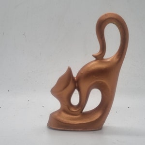 Copper Egyptian cat figurines, Egyptian statuette, Egyptian cat decor,ancient egyptian gift idea, african animal figurine, kitty statue