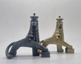 Lion of Judah statuette,3d printed statue, African ornament, Ethiopian sculpture, African lion figurine, one love, rastafarian gift idea