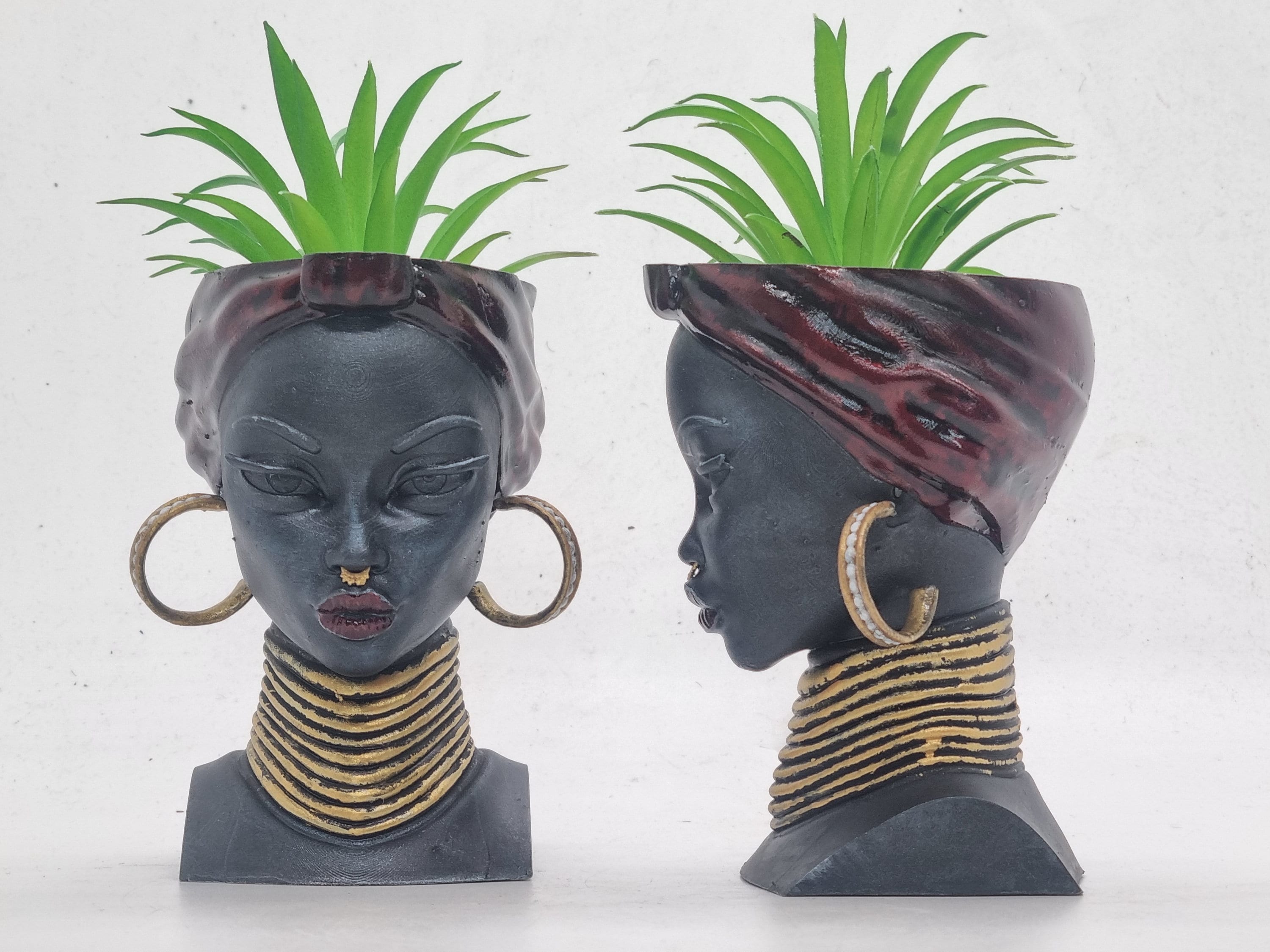 Houseplants Become Hairstyles for Smiling Anthropomorphic Planters