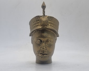 Bronze Ori Olokun head, Nigerian bust, African yoruba art, Ife Nigeria, benin bronze, African tribal gift, African spirituality symbol,