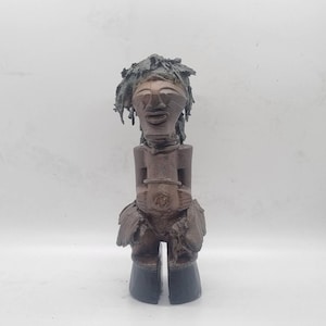 Figurine de pouvoir de la communauté congolaise, statue africaine imprimée en 3D, figurine d&#39;art tribal africain, sculpture masculine africaine, idée cadeau afro-américaine