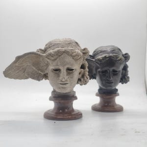 Hypnos head bust, 3d printed statue, greek statuette, bronze mythical winged creature,greek mythology figurine, god of dreams,sleep god gift