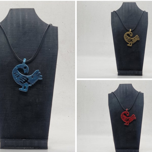 African Sankofa bird pendant, Akan tribal jewellery necklace, Ghana kente symbol, Asante spirituallity emblem, 3d printed resin, gift idea