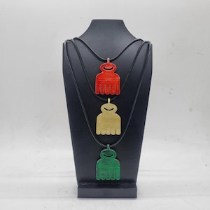 Duafe Adinkra symbol pendant, (wooden comb) feminine symbol, african tribal necklace, african gift idea,african jewellery, Akan tribal art