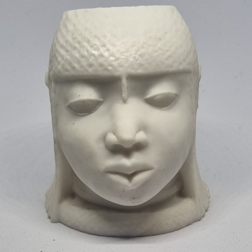 砂岩風のキニッチ・チャパット像、3Dプリントされたメキシコの像、マヤ