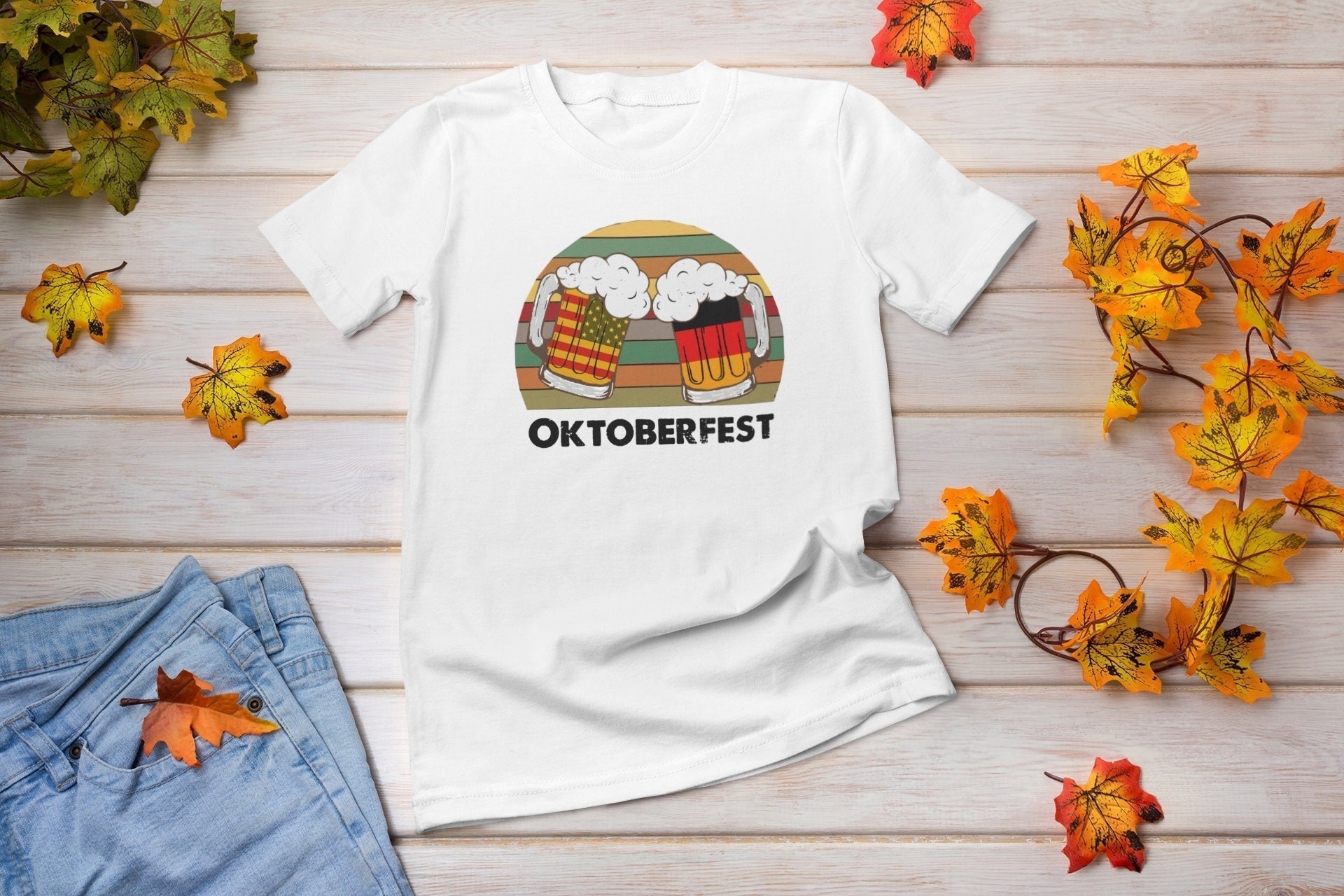 Discover Oktoberfest Usa Cheers Beer Festival Vintage T-Shirt