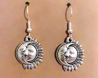 Pendientes celestiales sol y luna