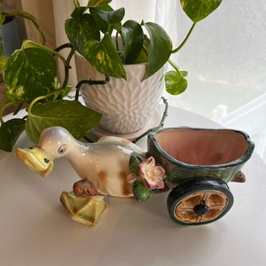 Seltener Shafford Vintage Enten- und Blumenwagen